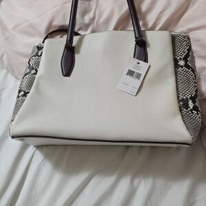 Kate Spade White and Black Snakeskin Shoulder Bag